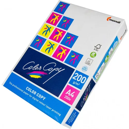 Cardboard Color Copy A4 whitе 200g 250pc, 1000000000004320
