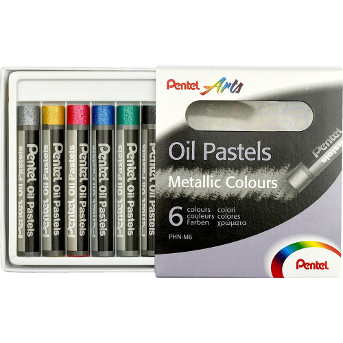 Маслени пастели Pentel Arts Metallic 6цв, 1000000000041329 02 