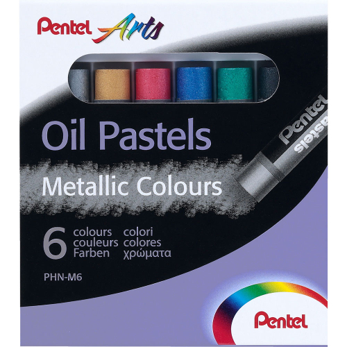 Маслени пастели Pentel Arts Metallic 6цв, 1000000000041329 04 