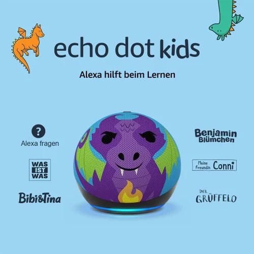 Смарт тонколона Amazon Echo Dot Kids, Дракон, 2000840268966584 02 