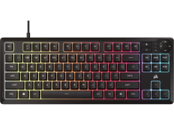 Геймърскa клавиатура Corsair K55 Core RGB - TKL, черен