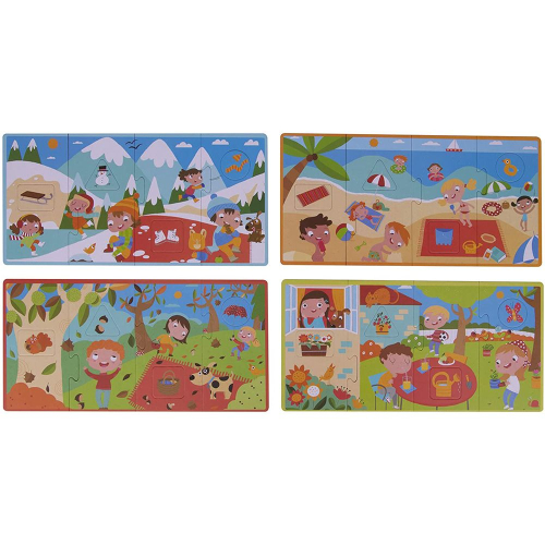 Комплект образователни пъзели Apli kids „Сезони“ 3+ години, 2008410782178958 06 