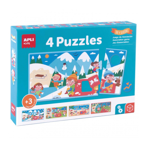 Комплект образователни пъзели Apli kids „Сезони“ 3+ години, 2008410782178958 07 