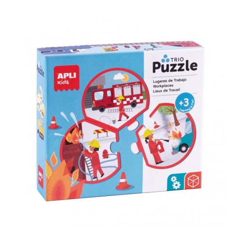 Комплект трио пъзели за асоциации Apli kids Професии, 3+ години, 2008410782188223 04 