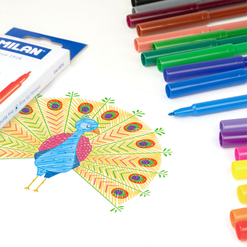 Флумастери Milan Fine 06F12 12 цвята, 1000000000052503 03 