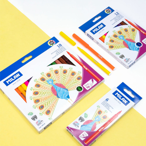 Флумастери Milan Fine 06F12 12 цвята, 1000000000052503 05 