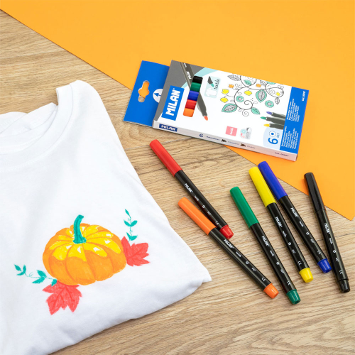 Флумастери Milan текстил 6 цвята, 1000000000052501 04 