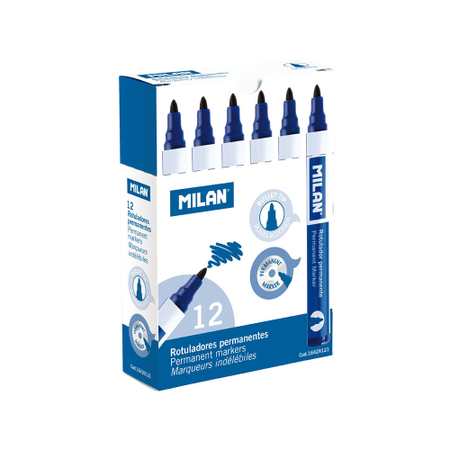 Permanent Marker Milan round blue, 1000000010001417 02 