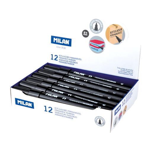 Permanent Marker Milan round black, 1000000010001227 02 