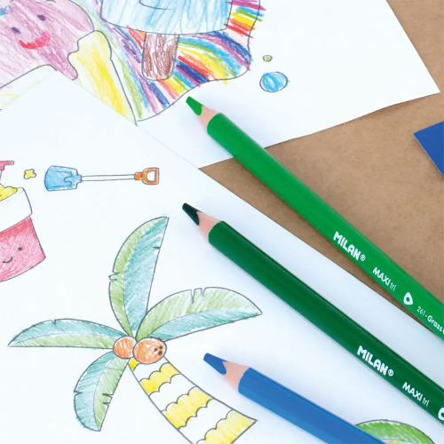 Цветни моливи Milan MAXI 12 цвята дълги, 1000000000052492 03 