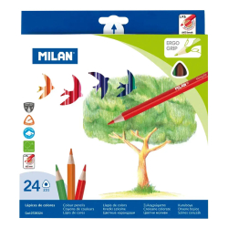 Цветни моливи Milan 24 цв. дълги триъг.
