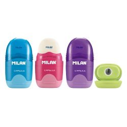 Milan Capsule Neon sharpener with eraser