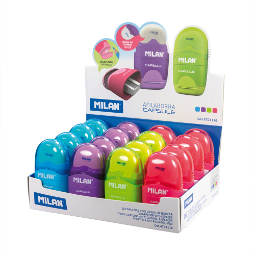 Острилка Milan Capsule Neon с гума, 1000000000052454 05 