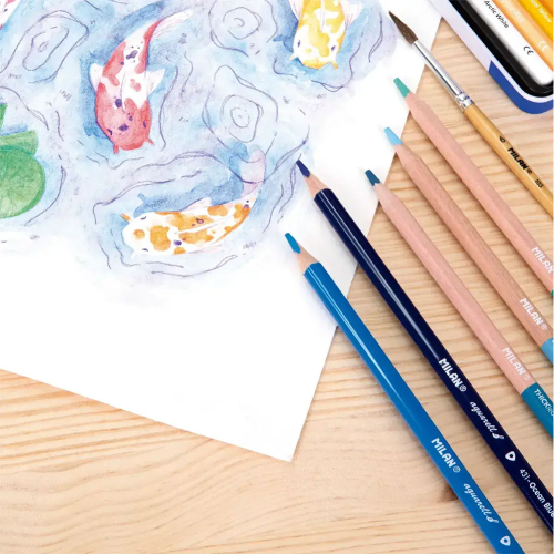 Цветни моливи Milan акв. 24 цв. и четка, 1000000000025093 06 