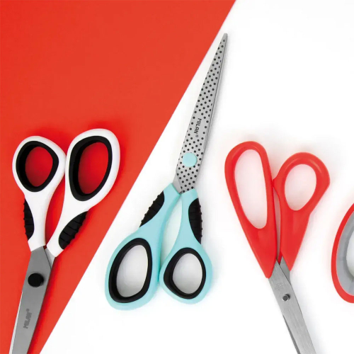 Ножица Milan Dots 20.5см бяла гум.дръжки, 1000000000052540 03 