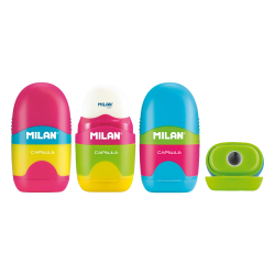 Milan Capsule Mix sharpener with eraser