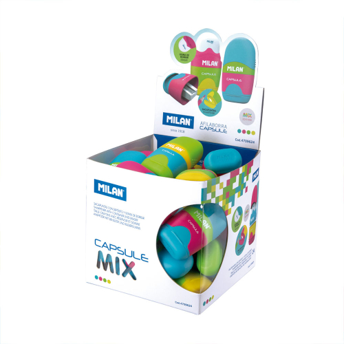 Milan Capsule Mix sharpener with eraser, 1000000000052451 05 