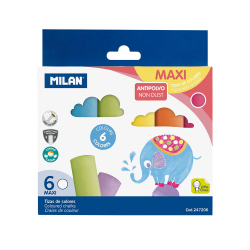 Milan Maxi Colored chalk 6 pieces