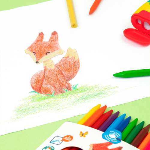 Триъгълни восъчни пастели Milan 12 цв., 1000000000052499 04 