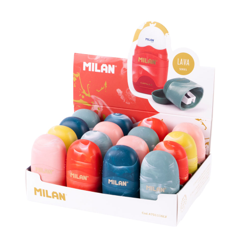 Milan Capsule Lawa sharpener with eraser, 1000000000052450 09 