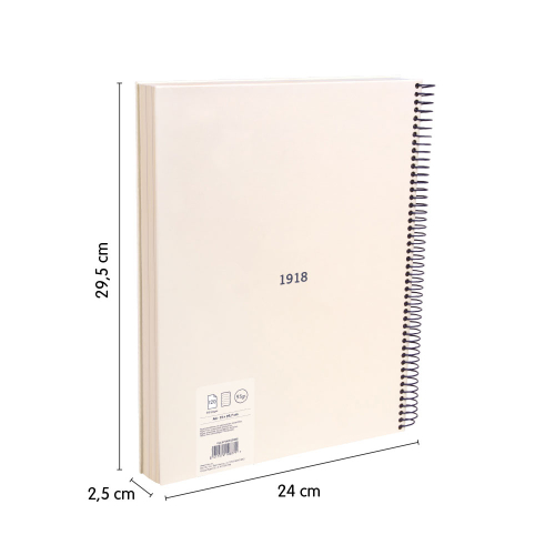 Тетрадка А4 Milan 1918 бежова ТК СП.120л, 1000000000052575 06 