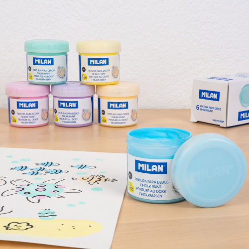 Бои рисувай с пръсти Milan пастел 6 цв, 1000000000052514 02 
