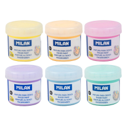 Finger paint Milan pastel 6 colors