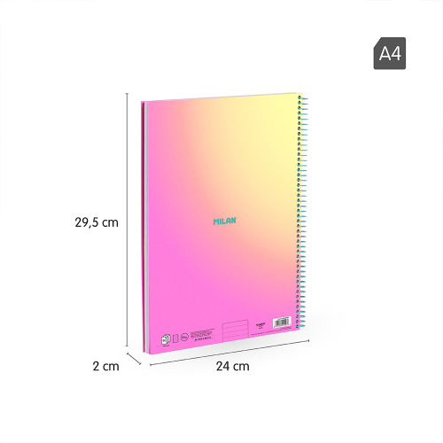 Тетрадка А4 Milan Sunset рзв ТК СП. 90л, 1000000000052563 09 