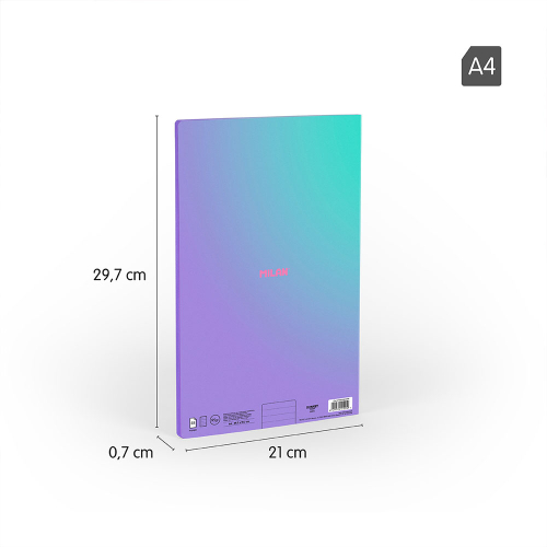 Тетрадка А4 Milan Sunset лилава МК  48л, 1000000000052558 09 