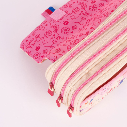 Milan Flowicorn 4-zip Pencil case empty, 1000000000052616 04 