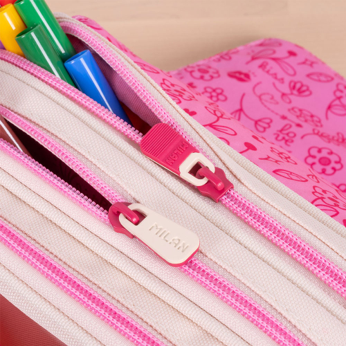 Milan Flowicorn 4-zip Pencil case empty, 1000000000052616 06 