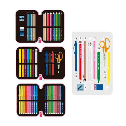 Несесер Milan Flowicorn 3 ципа 49 части, 1000000000052614 02 