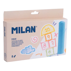 Цветен тебешир MILAN Maxi 8 броя