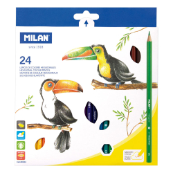 Цветни моливи Milan TOUCAN 24 цв. дълги