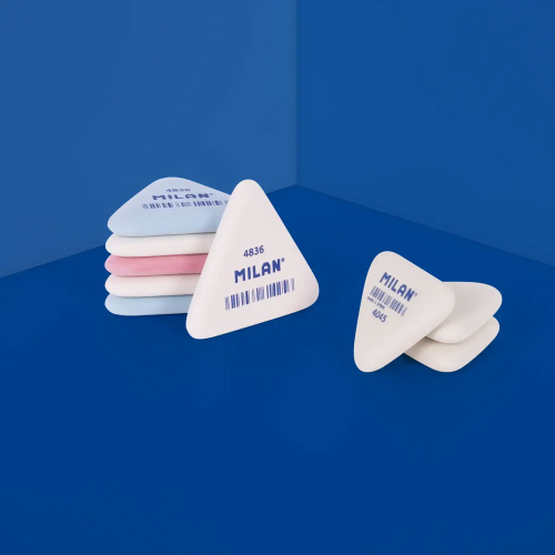 MILAN 4045 eraser triangular white, 1000000000030545 03 
