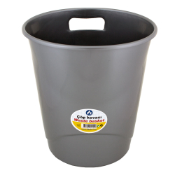 Waste bin PVC solid 12 l gray