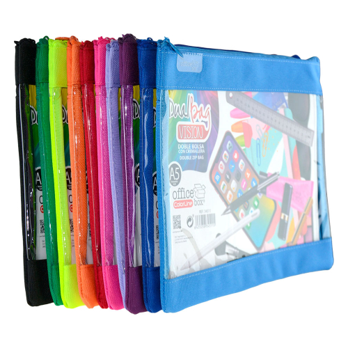 Pencil case OfBox Vision A5 2 zips assor, 1000000000049063 05 