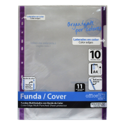 Джоб кристал OfBox A4 с лилав ръб оп10