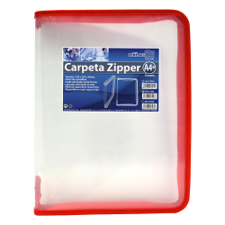 Папка с цип OfBox Lateral A4+ червен