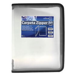 Папка с цип OfBox Lateral A4+ черен