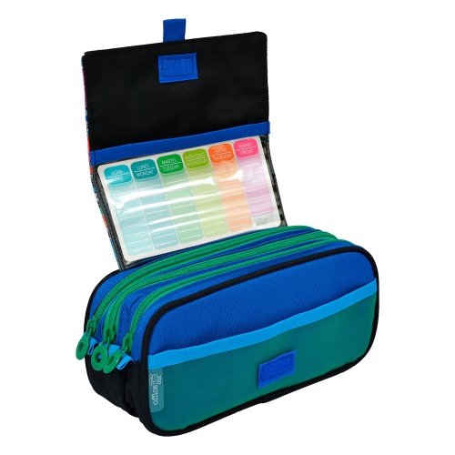 Pencil case OfBox Colorline boy 3 zips, 1000000000049067 09 