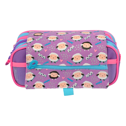 Pencil case OfBox Colorline girl 3 zips, 1000000000049068 02 