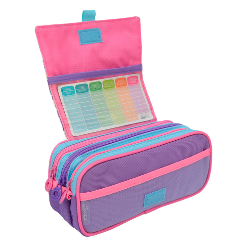 Pencil case OfBox Colorline girl 3 zips, 1000000000049068 03 