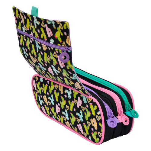 Pencil case OfBox Colorline girl 3 zips, 1000000000049068 08 