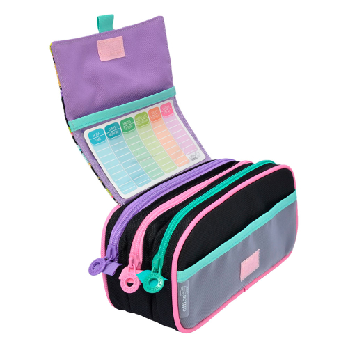 Pencil case OfBox Colorline girl 3 zips, 1000000000049068 09 
