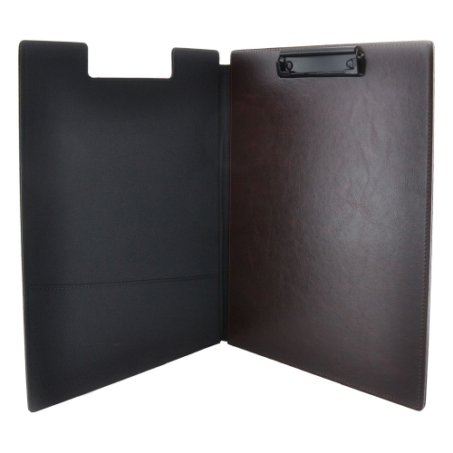 Clipboard with lid OfBox leather Brown, 1000000000048963 02 