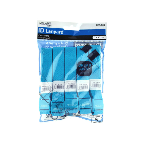 Badge lanya OfBox flat light blue 5pcs, 1000000000048984 04 