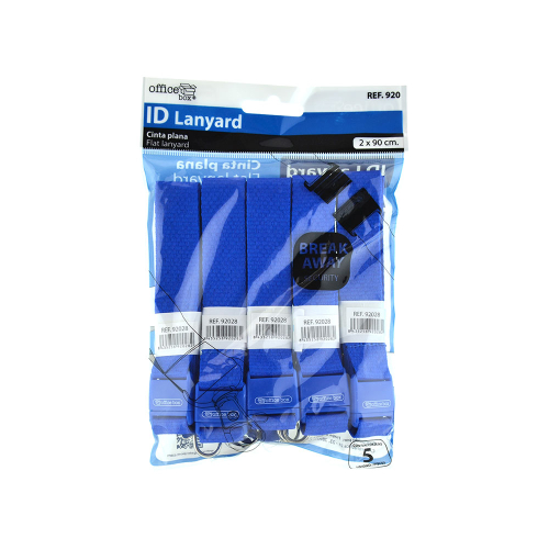 Лента за бадж OfBox плоска тъмносин оп5, 1000000000048985 04 