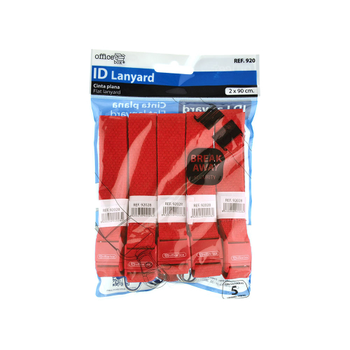 Badge lanya OfBox flat red 5pcs, 1000000000048987 04 