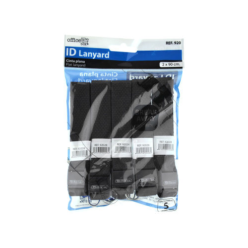 Badge lanya OfBox flat black 5pcs, 1000000000048988 04 